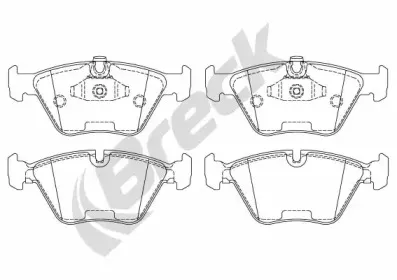 21677 00 701 00 BRECK Комплект тормозных колодок, дисковый тормоз